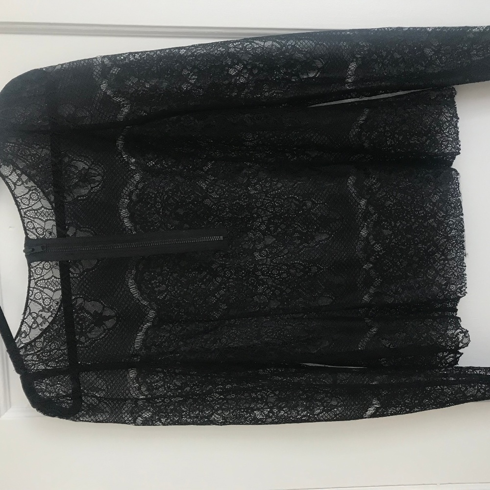 BCBG Black Lace Long Sleeve